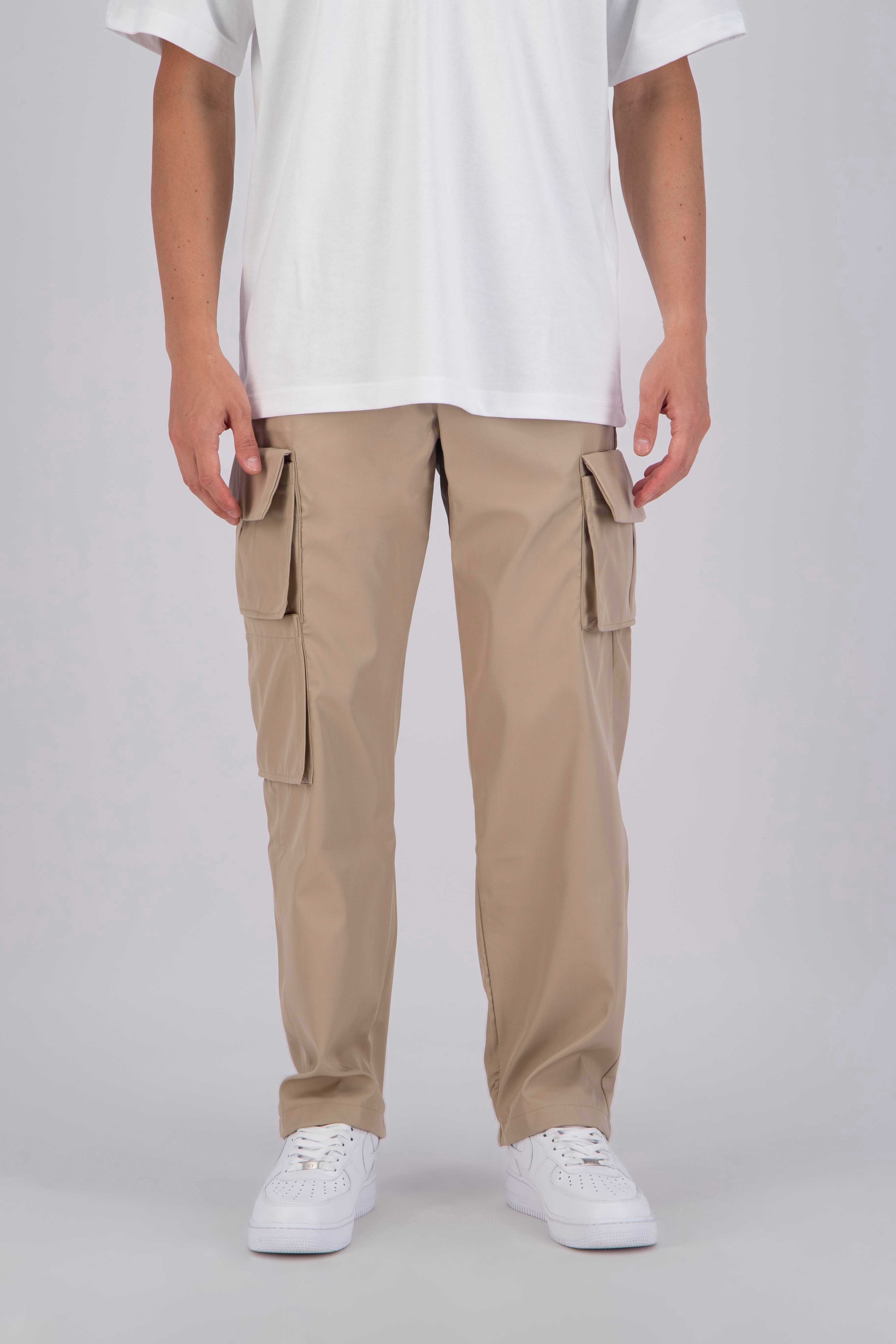 Pantalon cargo Beige homme streetwear (2)