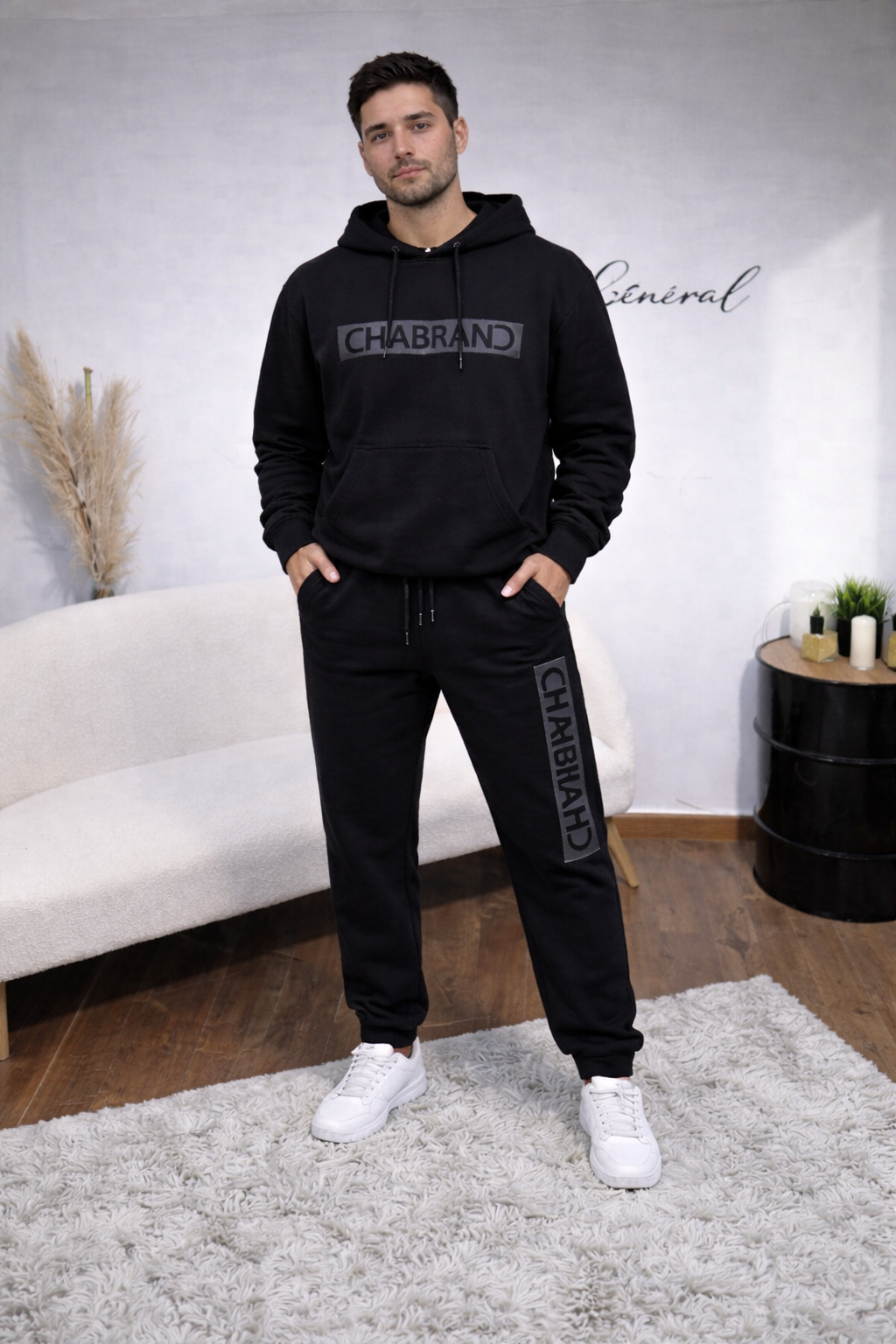 Ensemble jogging Noir CHABRAND confort streetwear (5)