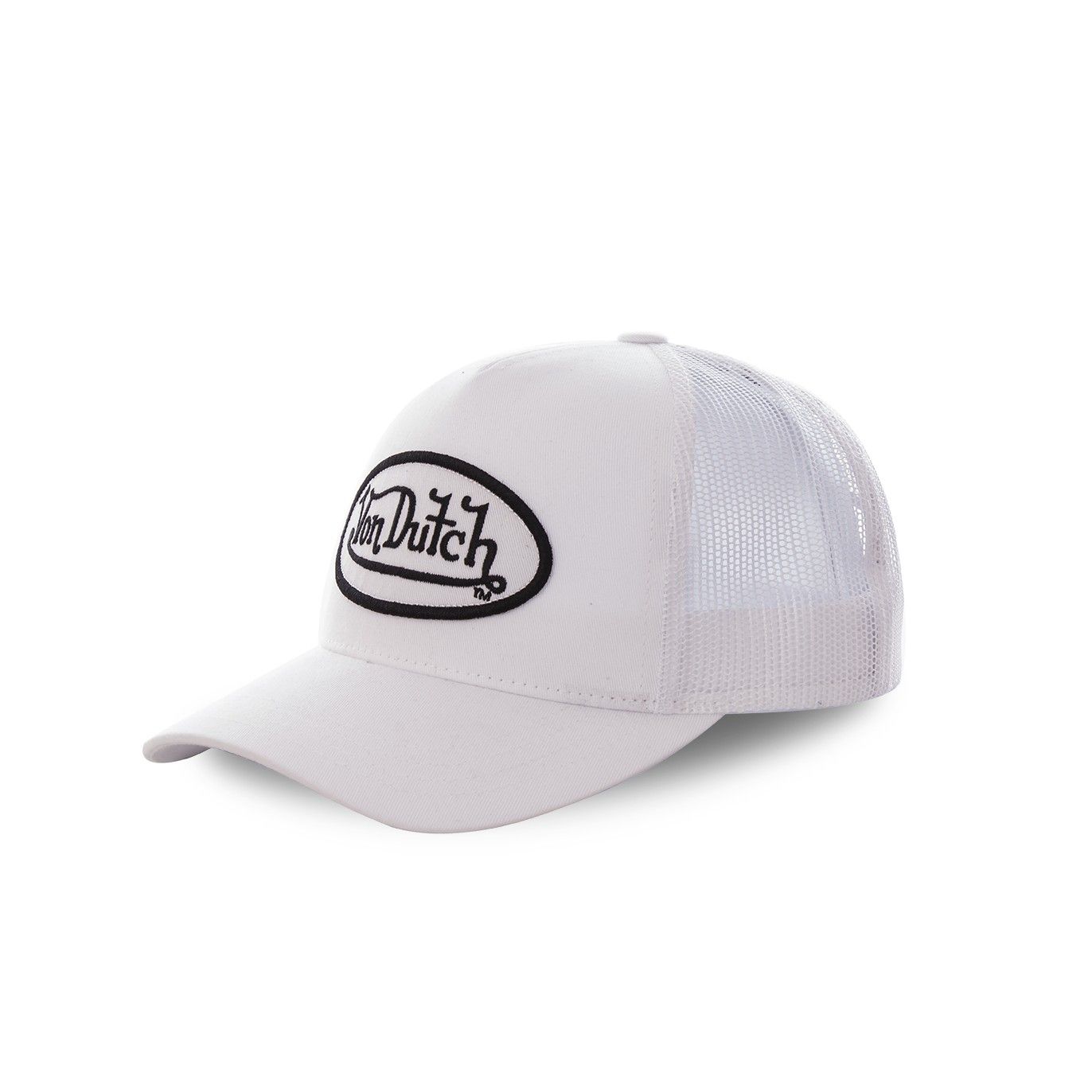Casquette Von Dutch COLORS blanche trucker patch logo brodé (1)