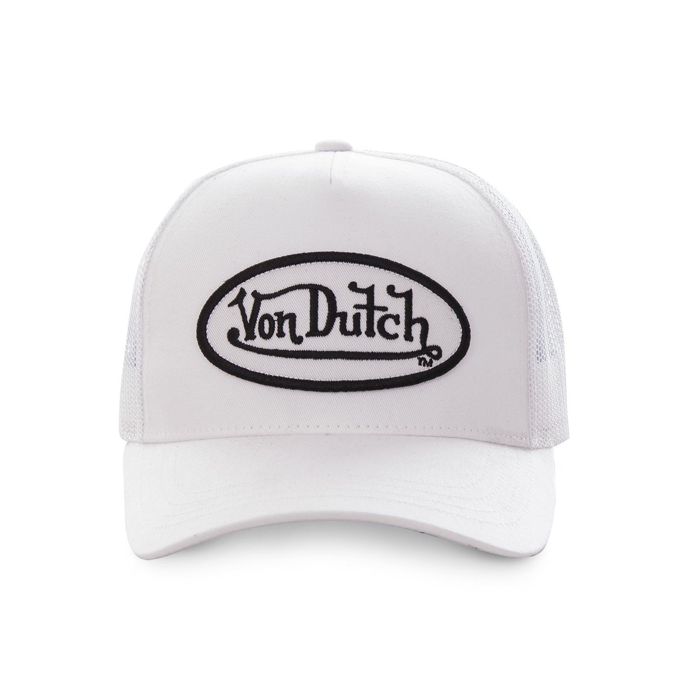 Casquette Von Dutch COLORS blanche trucker patch logo brodé (2)