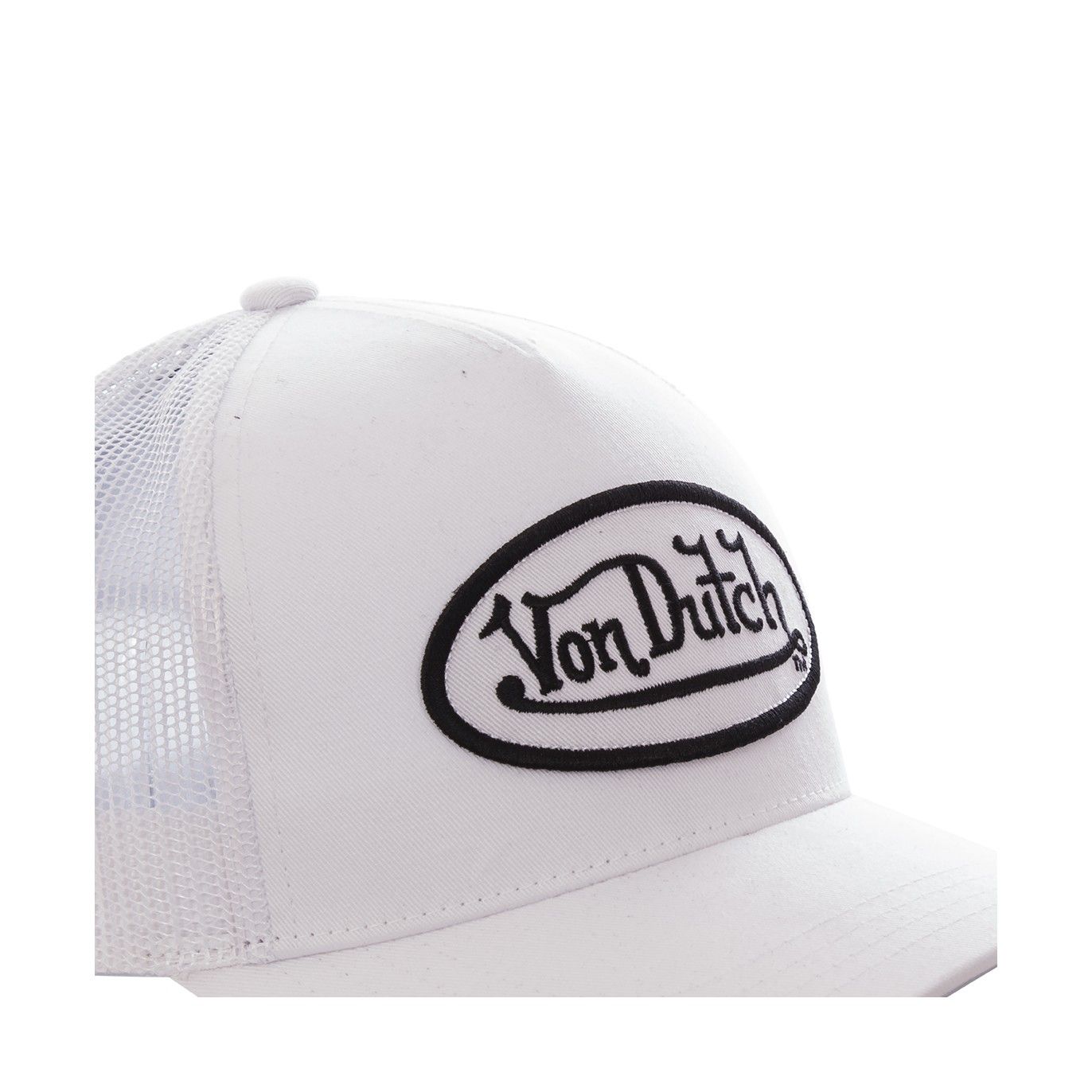 Casquette Von Dutch COLORS blanche trucker patch logo brodé (3)
