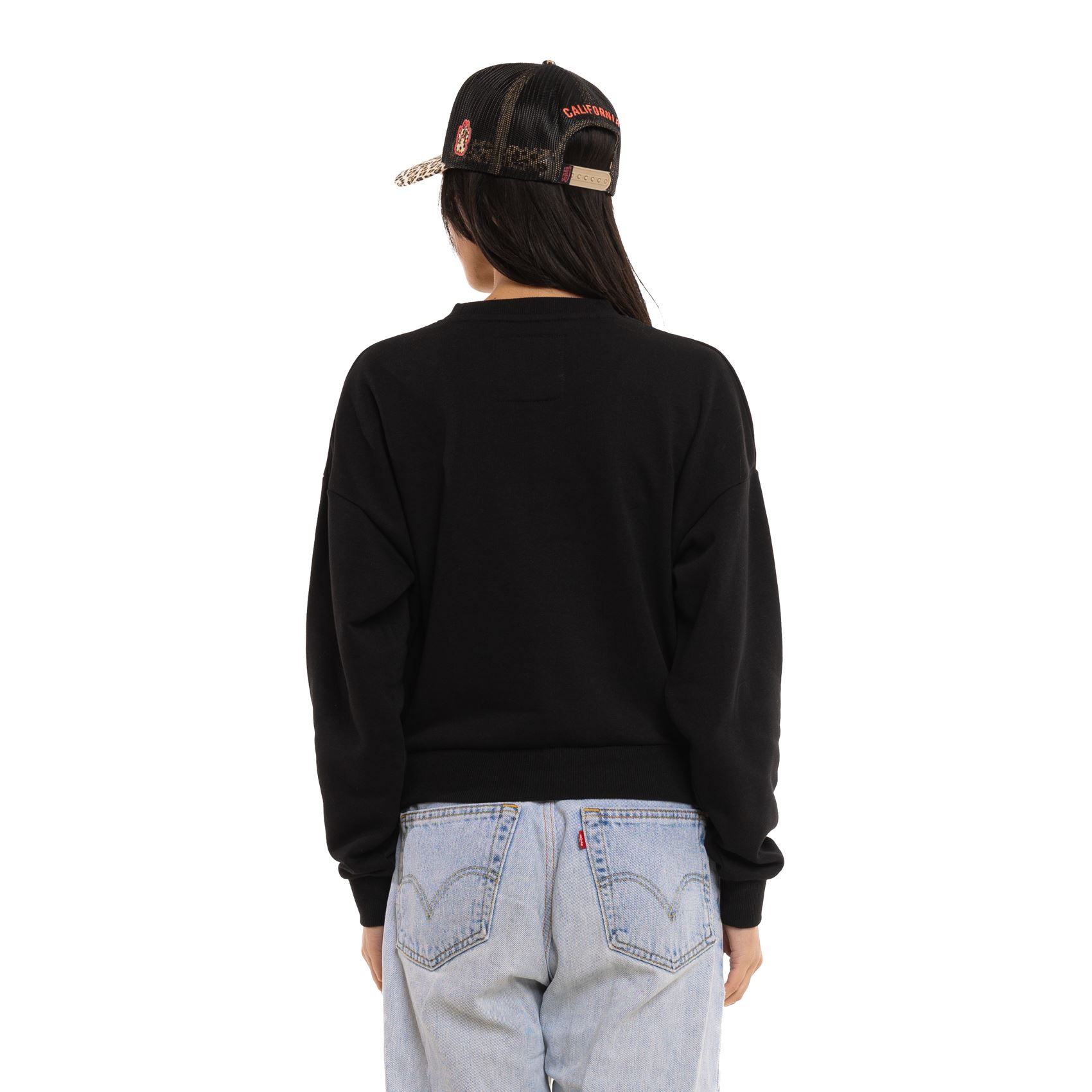 Sweat Von Dutch noir logo strass silver (4)