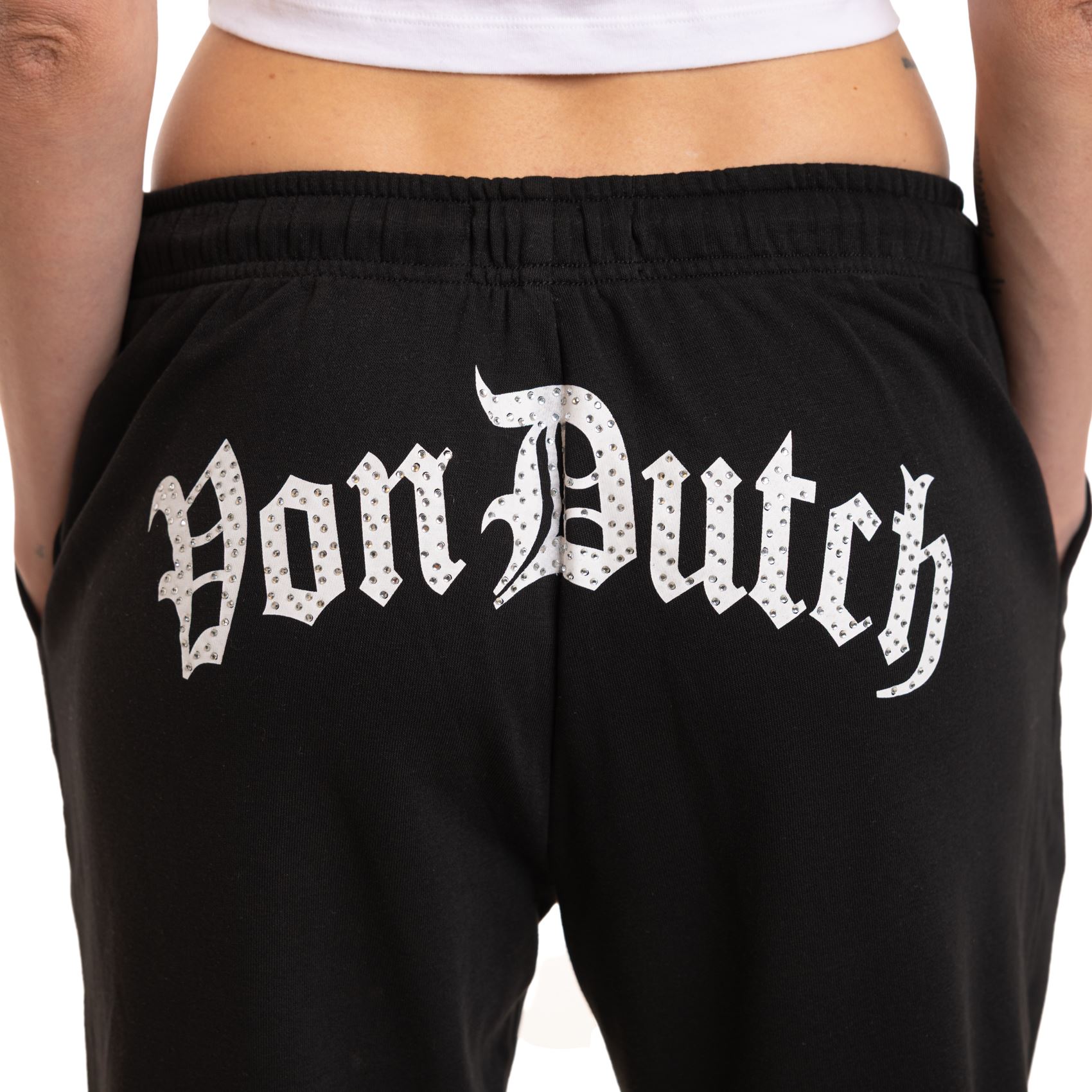 Jogging EVA Von Dutch noir logo strass silver dos (3)