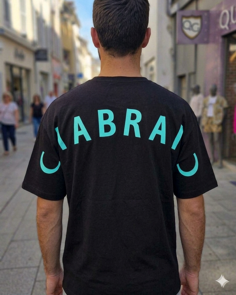 T-shirt Big Logo Chabrand Noir (2)