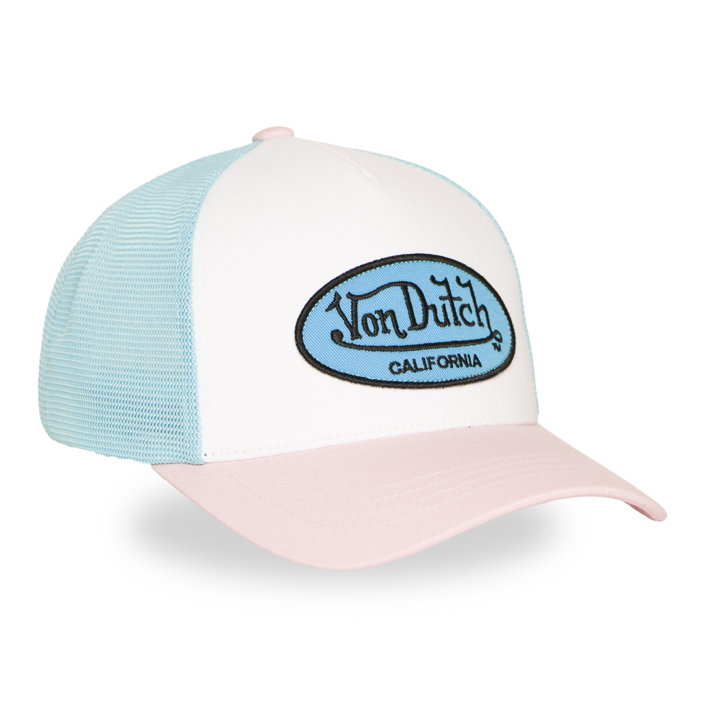 Casquette trucker Von Dutch LOFB39 bleu rose (3)