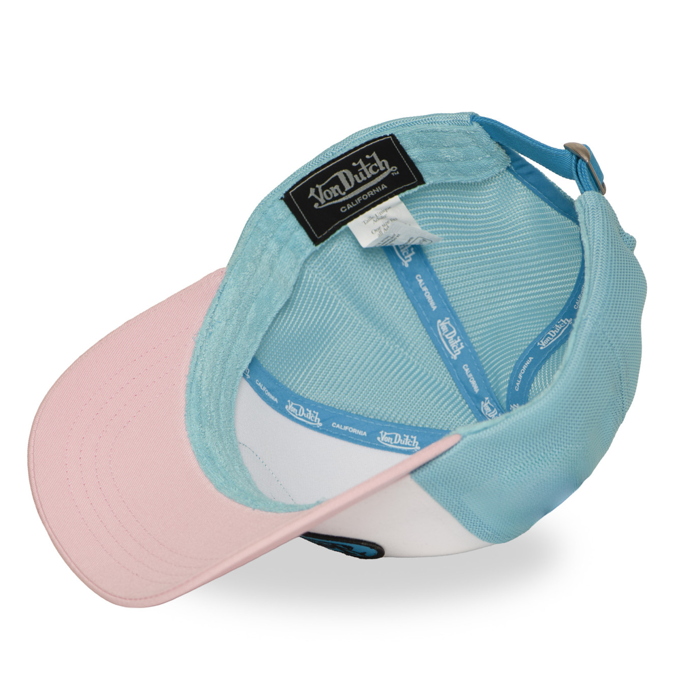 Casquette trucker Von Dutch LOFB39 bleu rose (6)