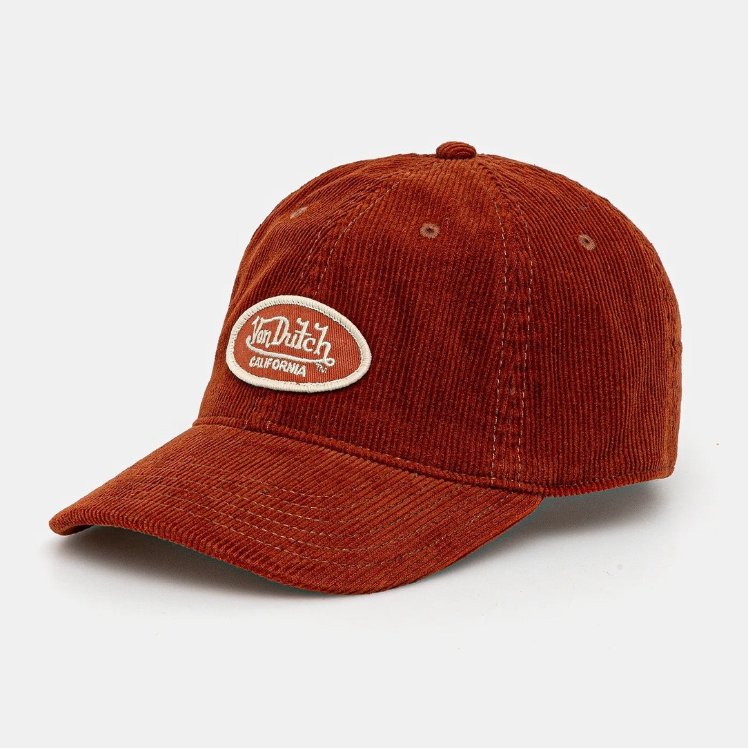 Casquette Von Dutch LOG06 velours côtelé rouille (2)