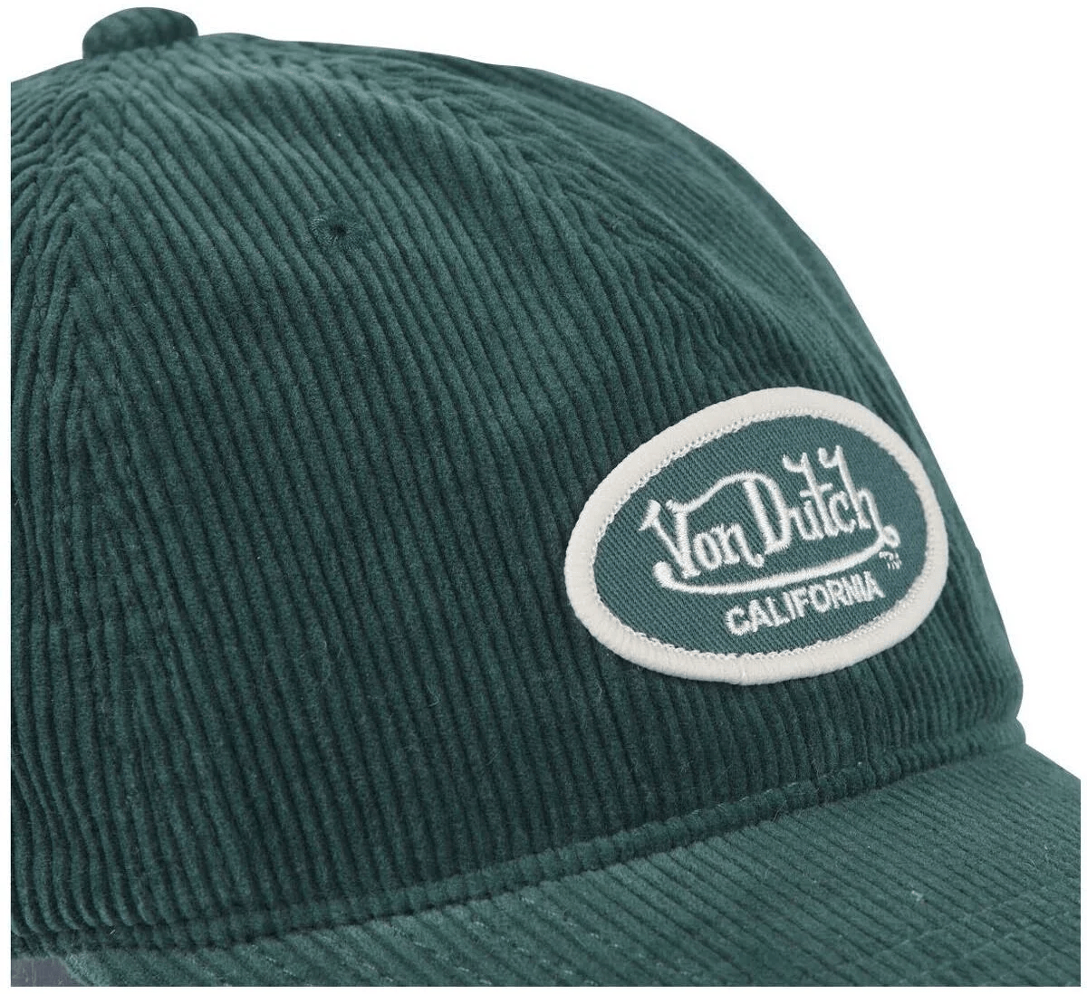 Casquette Von Dutch LOG08 velours côtelé vert intense (3)