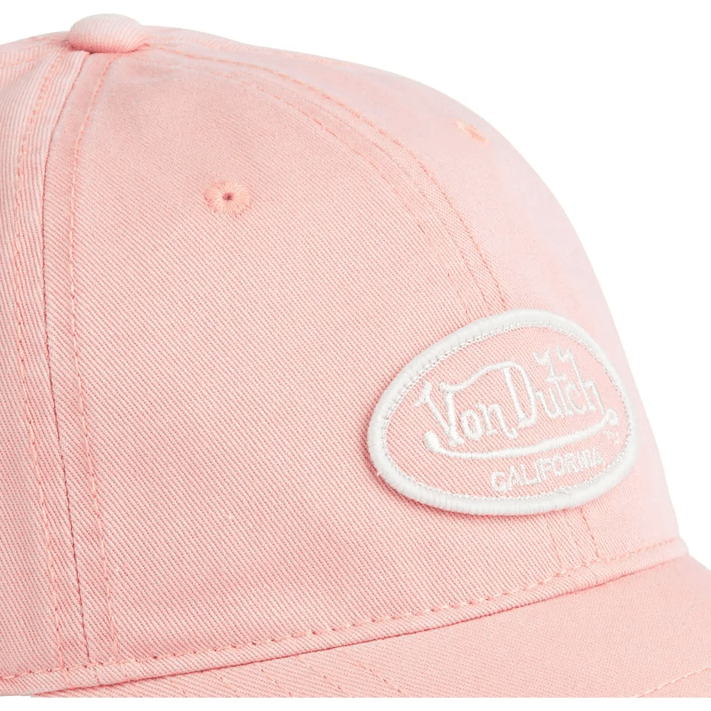 Casquette Von Dutch LOG03 rose pastel minimaliste (3)