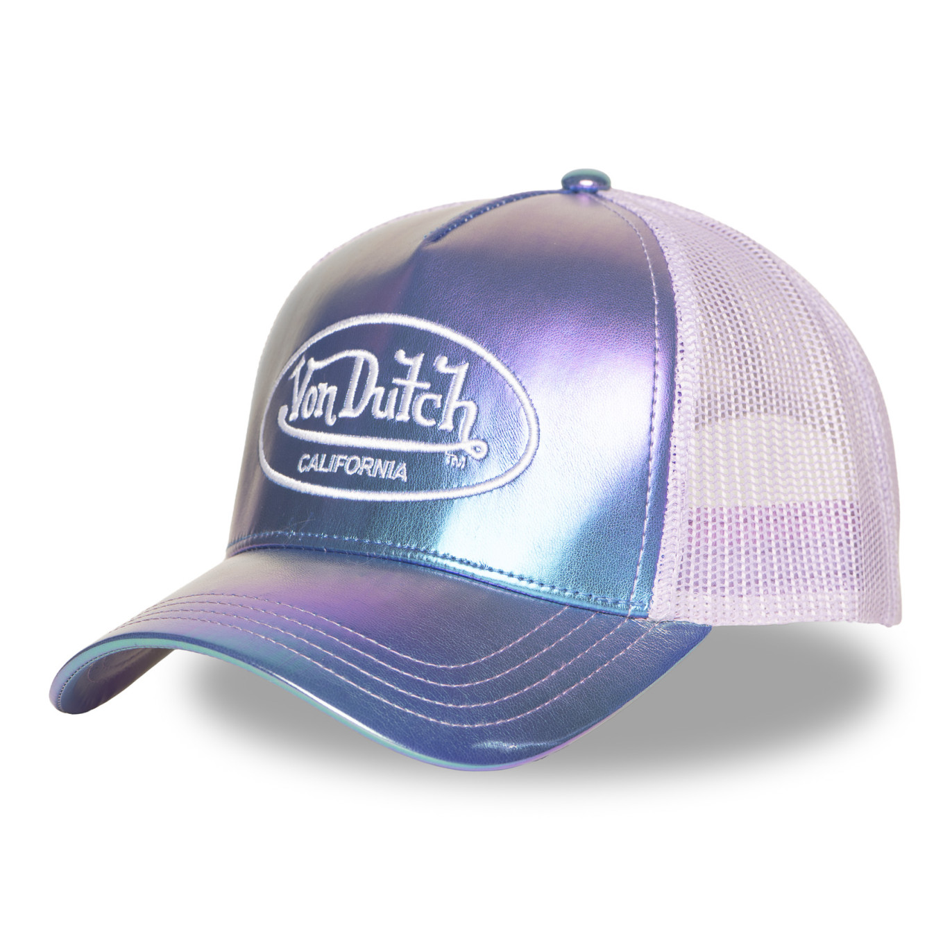 Casquette Von Dutch HOLOGRAM violette effet brillant (1)