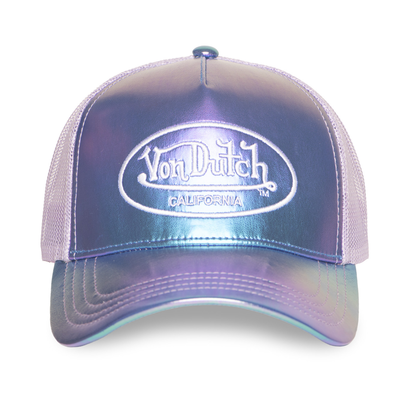 Casquette Von Dutch HOLOGRAM violette effet brillant (2)