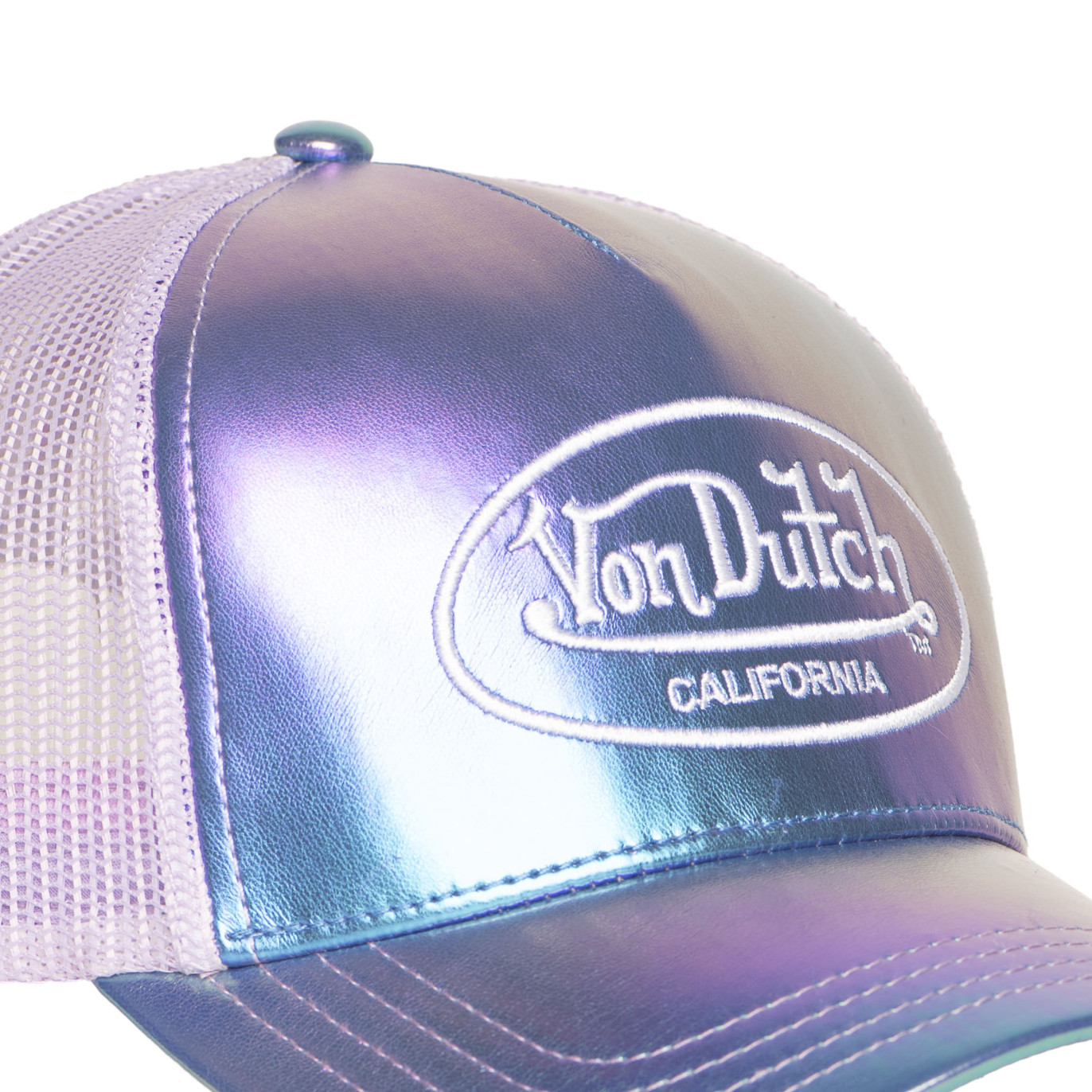 Casquette Von Dutch HOLOGRAM violette effet brillant (3)