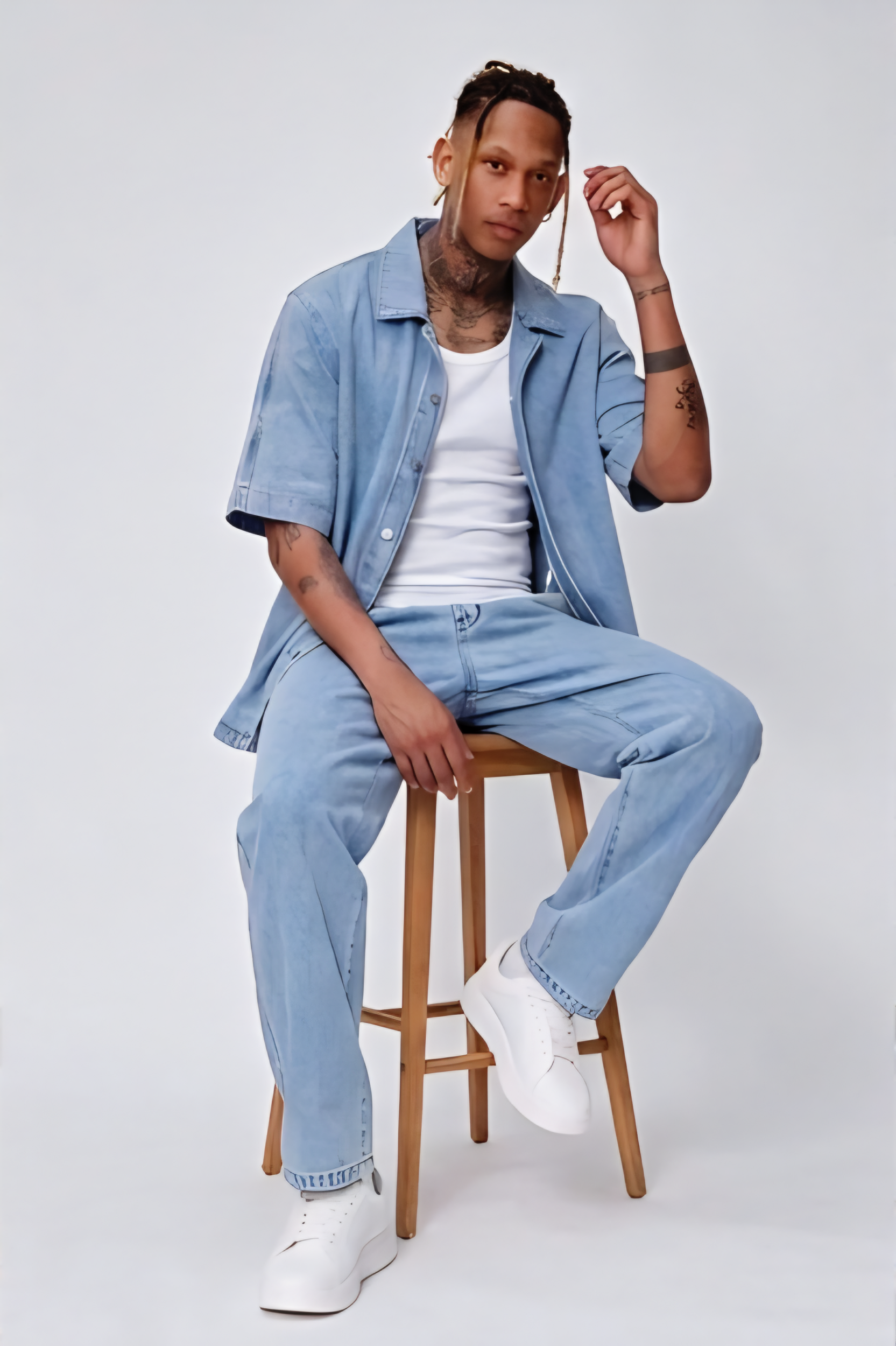 Ensemble Denim Oversize Bleu (3)