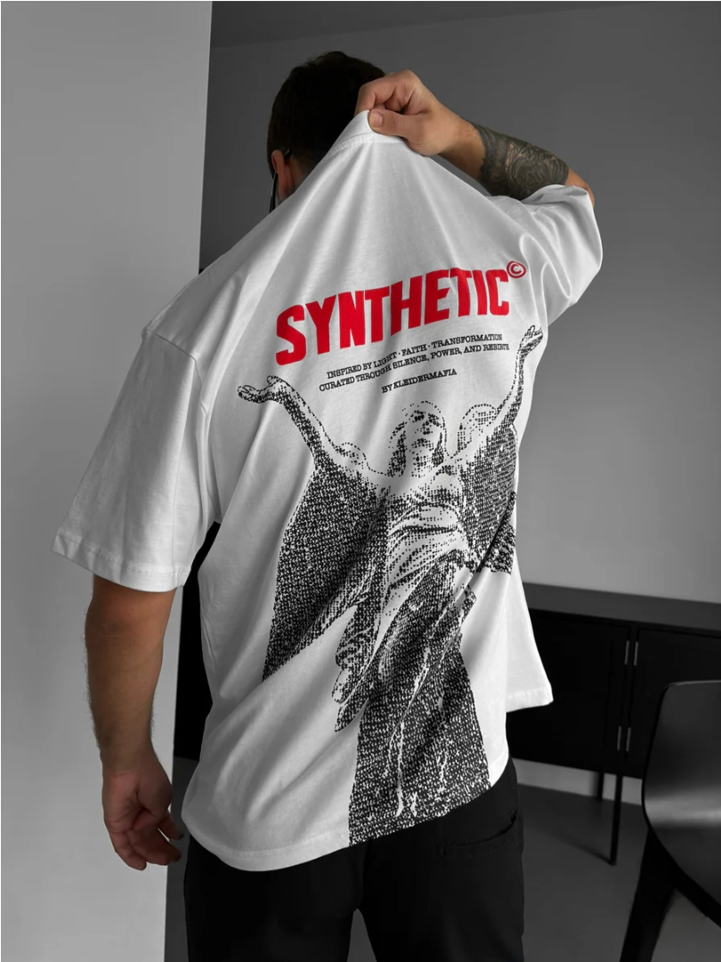 Tee-shirt Oversize Homme Imprimé Angel Streetwear  (4)