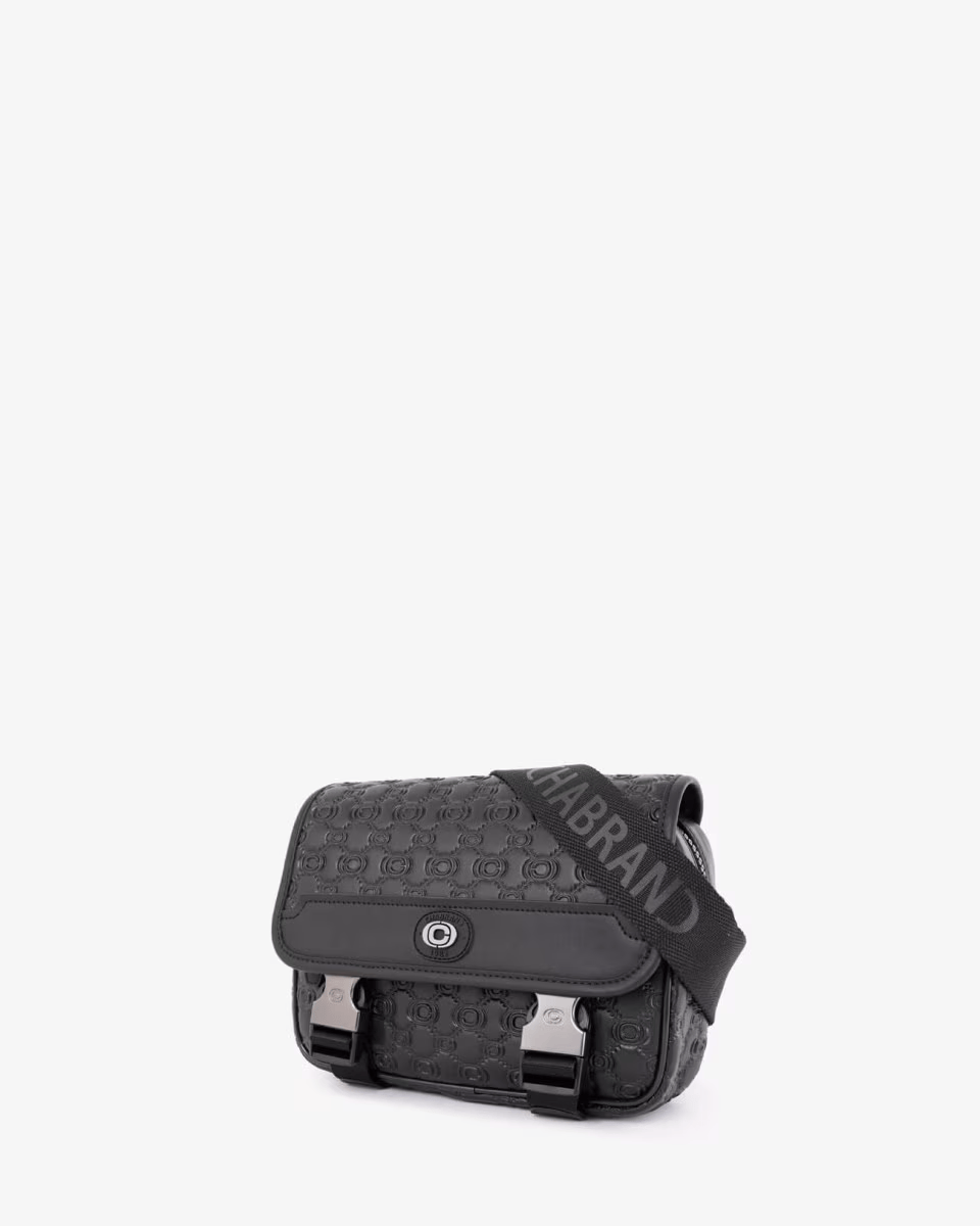 Sacoche Double Rabat Rift Noir Monogramme Chabrand (2)