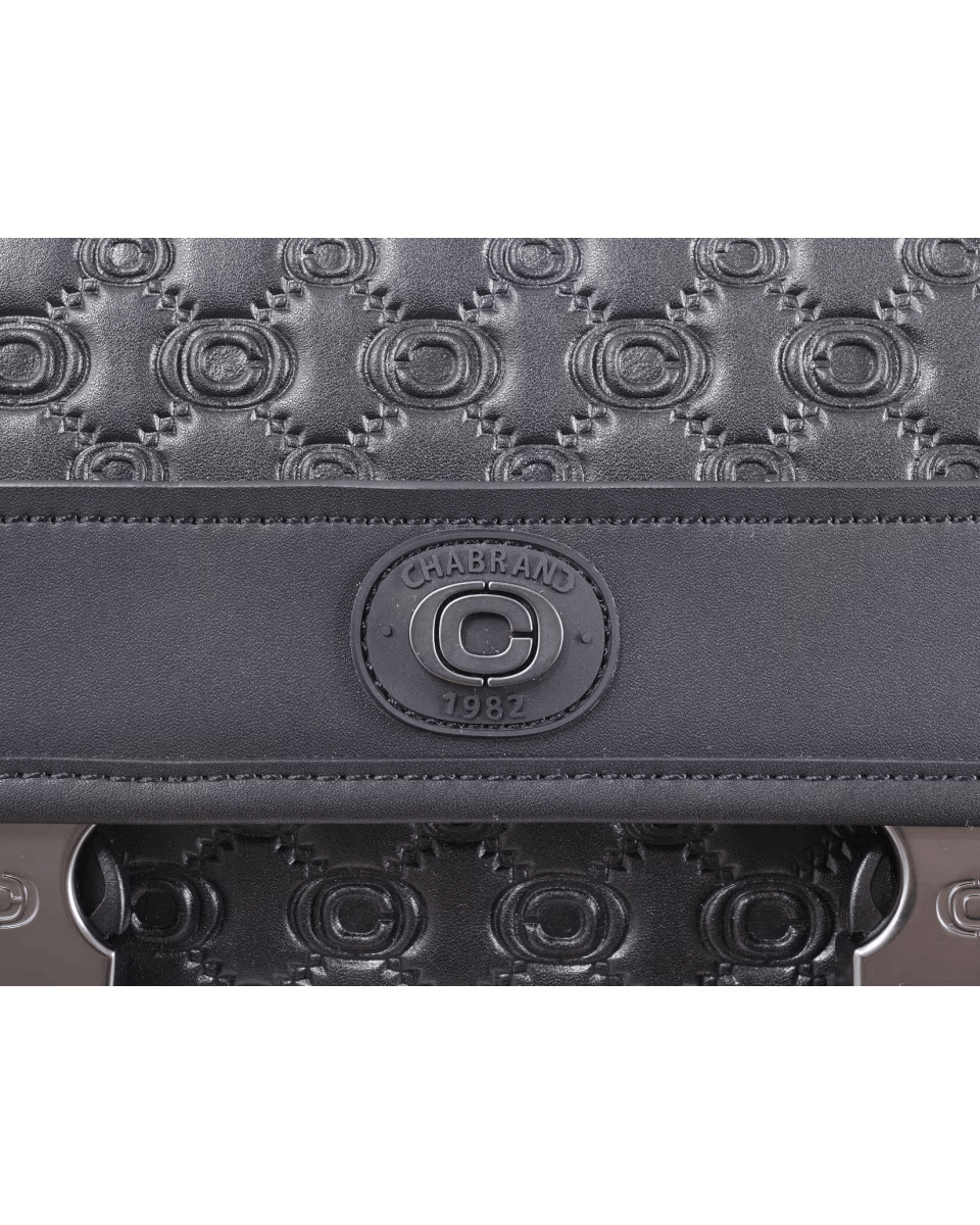 Sacoche Double Rabat Rift Noir Monogramme Chabrand (3)