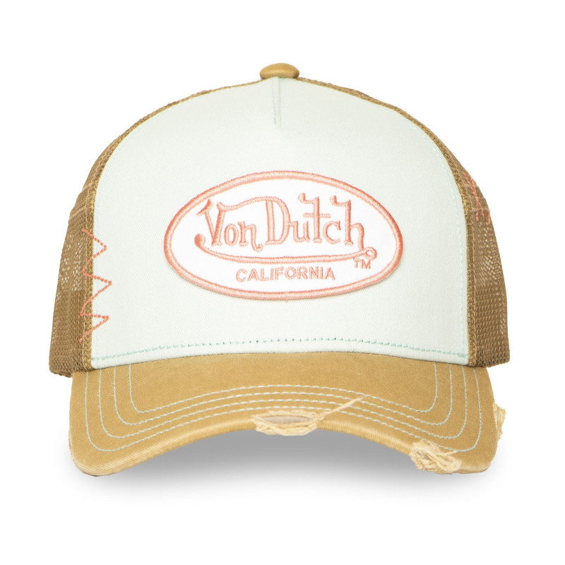 Von Dutch Used11 Casquette Trucker Bleu ciel Beige (2)