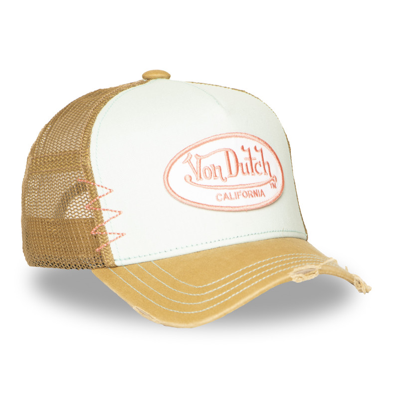 Von Dutch Used11 Casquette Trucker Bleu ciel Beige (4)