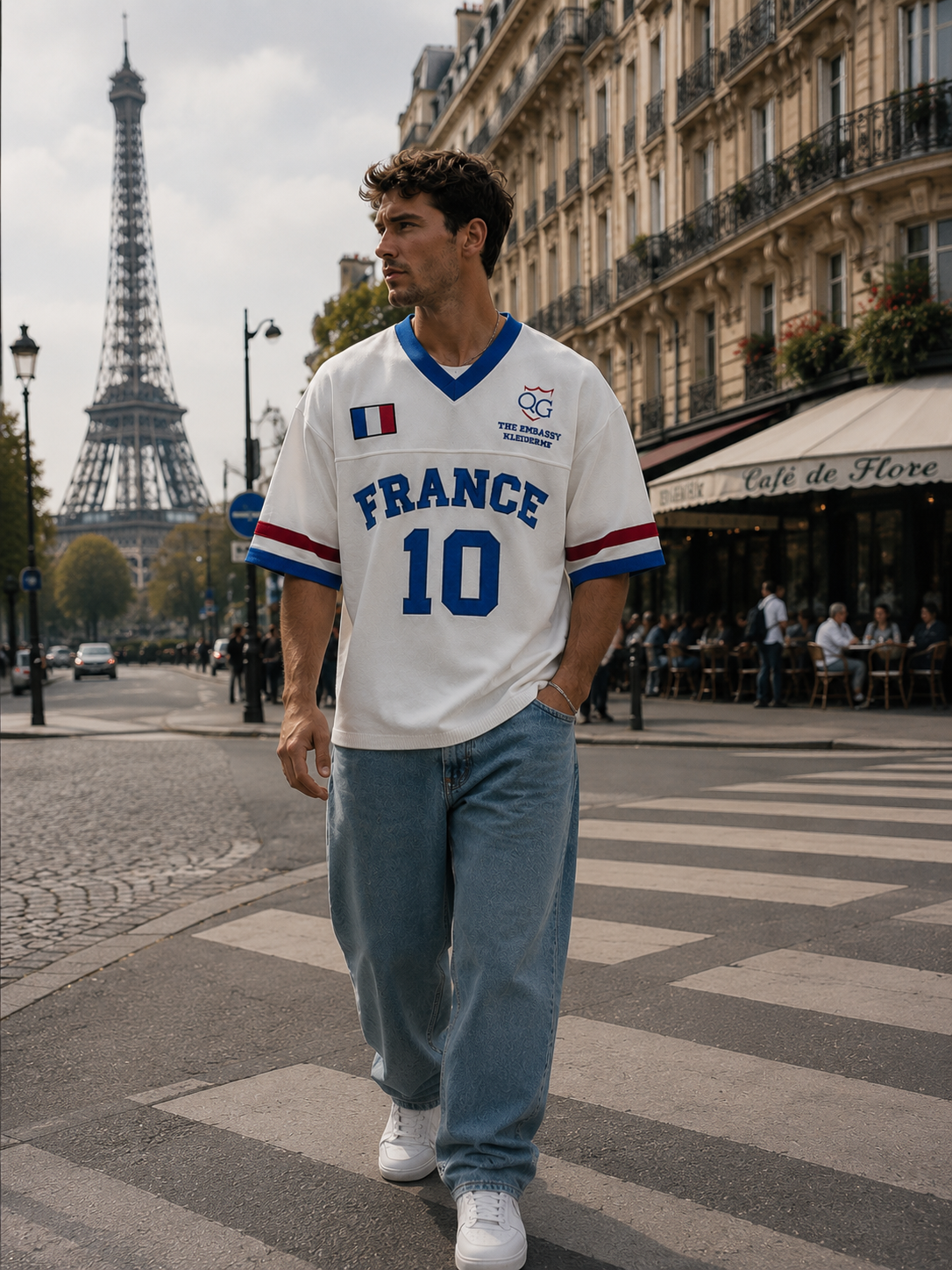 Maillot FRANCE Blanc Lifestyle QG World Collection (3)