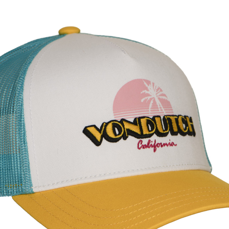 VON DUTCH SURF CASQUETTE TRUCKER JAUNE BLANC BLEU (1)