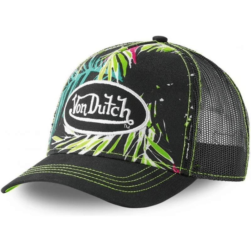 Von Dutch AHIG Casquette Trucker Noire Tropicale (1)