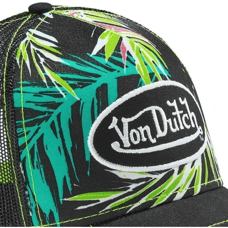 Von Dutch AHIG Casquette Trucker Noire Tropicale (3)