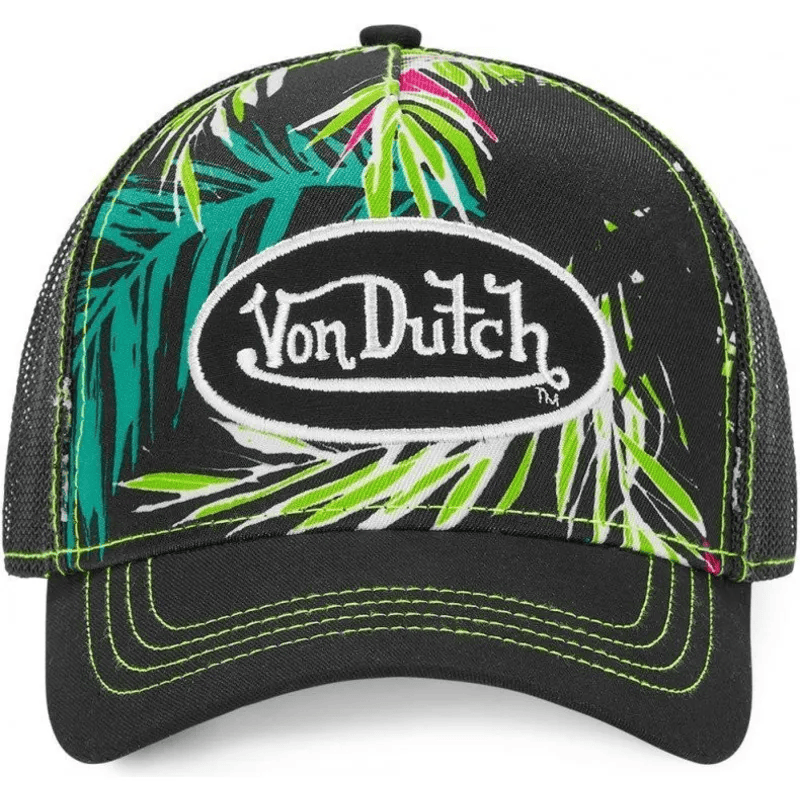 Von Dutch AHIG Casquette Trucker Noire Tropicale (2)