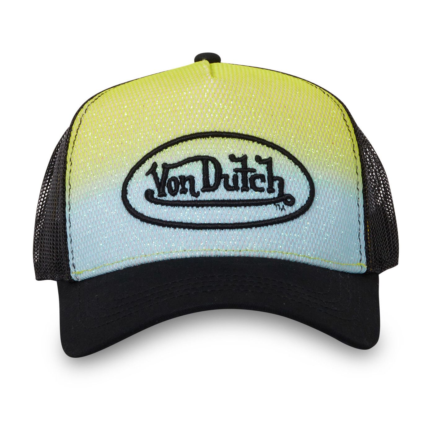Von Dutch Mesh Casquette Trucker Dégradé Jaune Bleu (2)