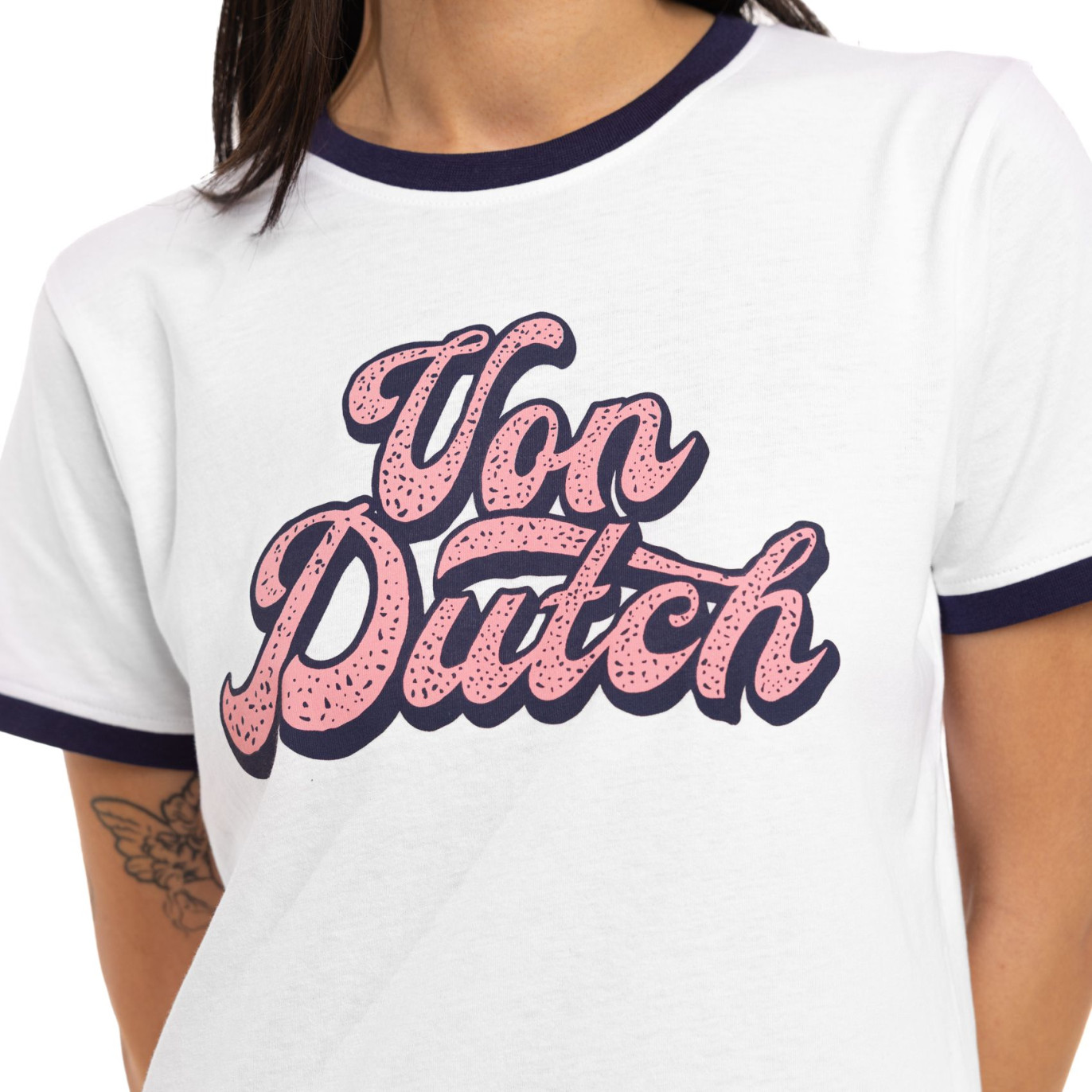 Von Dutch Groovy Tee Shirt Femme Blanc (2)