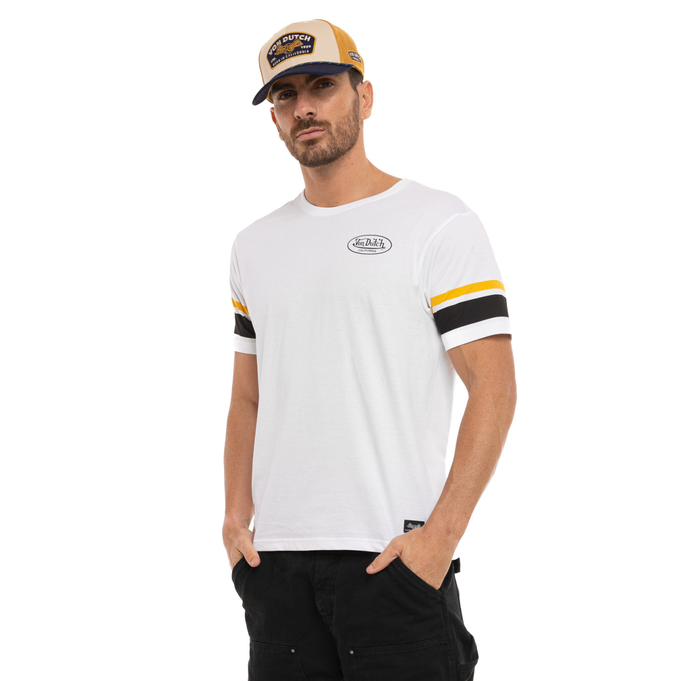 T-shirt-homme-regular-fit-col-rond-en-jersey-Fired