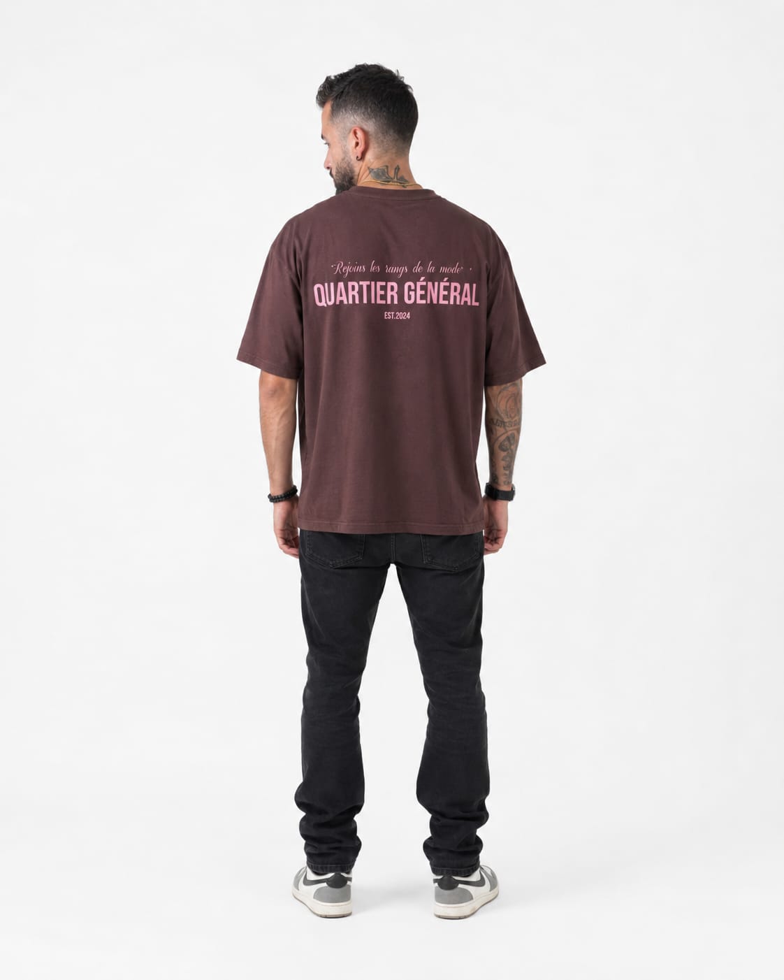 QG TEE SHIRT BRAND MARRON (1)