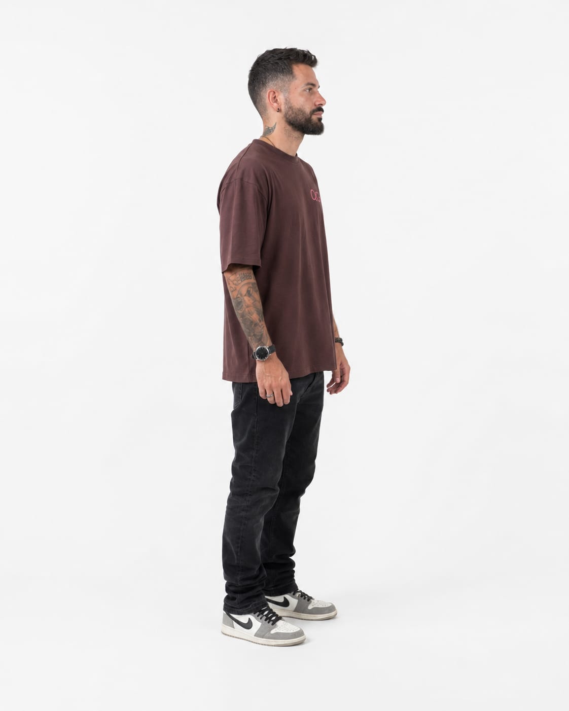 QG TEE SHIRT BRAND MARRON (2)
