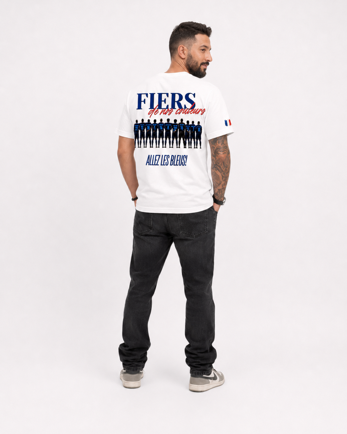 QG Tee-Shirt Fiers de Nos Couleurs France Blanc (3)