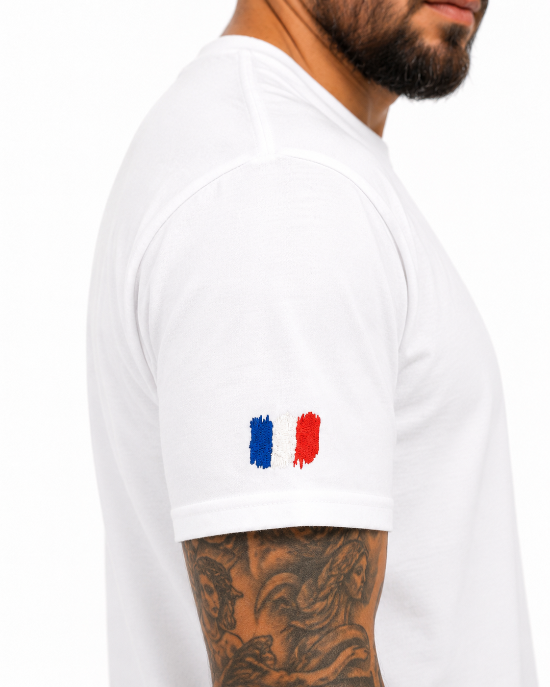 QG Tee-Shirt Fiers de Nos Couleurs France Blanc (1)