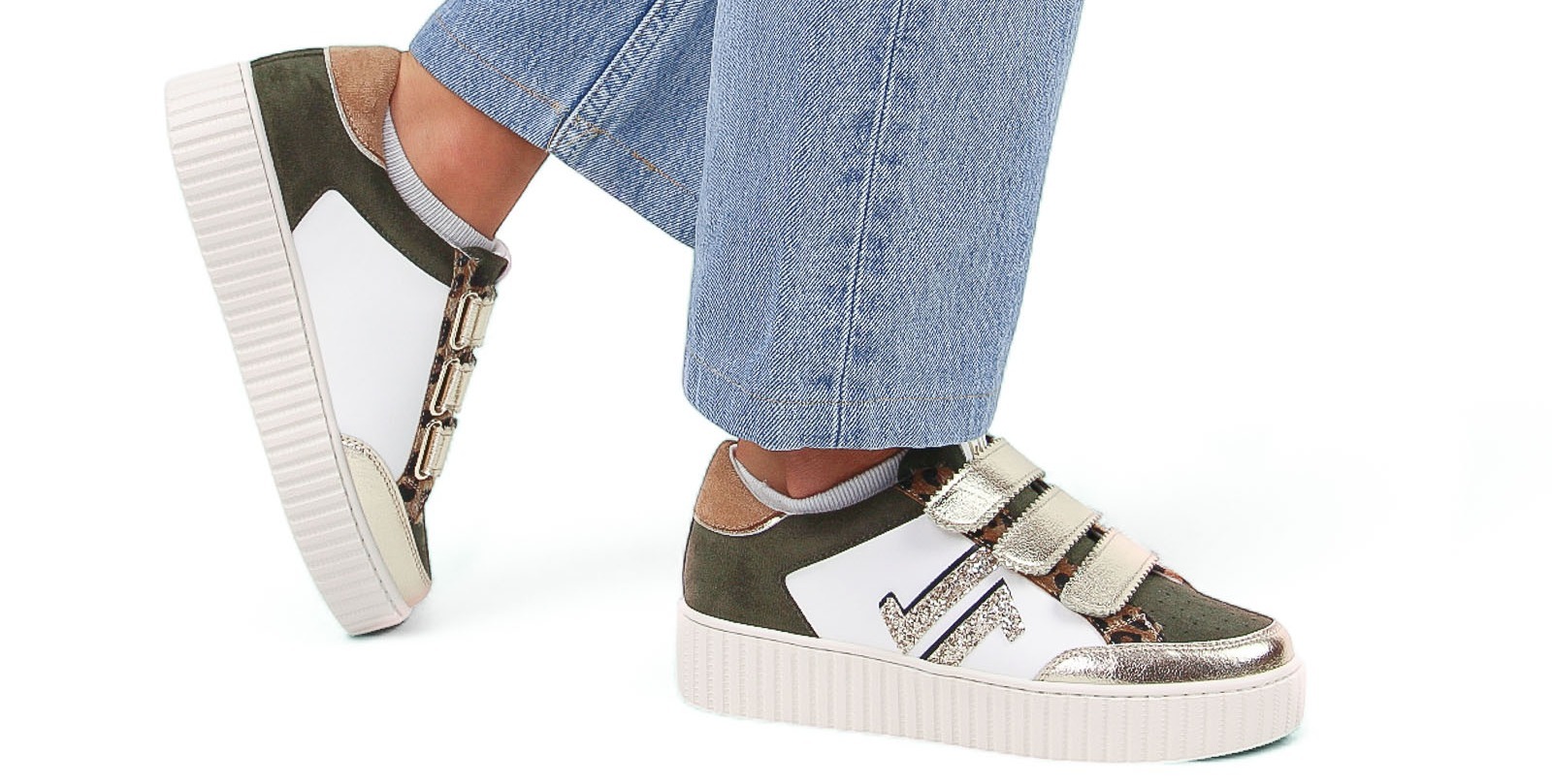 baskets mode vert kaki multi cl11 91 khaki 6325 136019 p