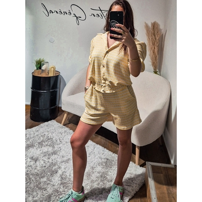 Ensemble Chemisier + Short Jaune EMMA – Léger & Chic (2)