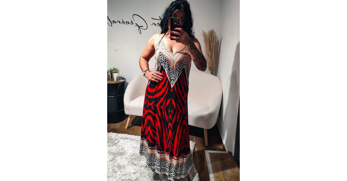 Robe Rouge Bay - Fabriquée En Italie - Taille UK M - Occasion Très Bon état
