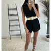Combi Short ROMA Noir – Élégance & Légèreté