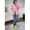 Veste Teddy Douceur Italienne Rose Jaune