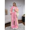 Ensemble Rose jogging femme à bandes