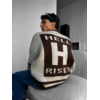 Pull HELL H Rises écru marron (2)
