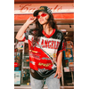 Tee-shirt Racing Vintage Rouge Oversize Femme (2)