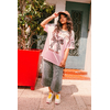 Tee-shirt Just A Girl Rose Streetwear Femme (1)