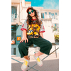 Tee-shirt Leopard 23 Jaune Oversize Femme (2)