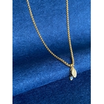 WHITE FATIMA - COLLIER ACIER INOXYDABLE DORÉ (2)