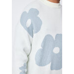 Pull Fleurs Blanc Oversize – Confort & Style (2)