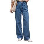 Jean femme coupe droite taille haute (3)