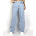 Jean wide leg bleu clair taille haute (2)