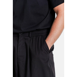 Pantalon Noir large fluide taille élastiquée (1)
