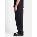 Pantalon Noir large fluide taille élastiquée (3)